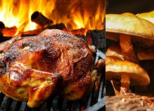 Poulet Rôti aux Champignons Sauvages et Pommes de Terre