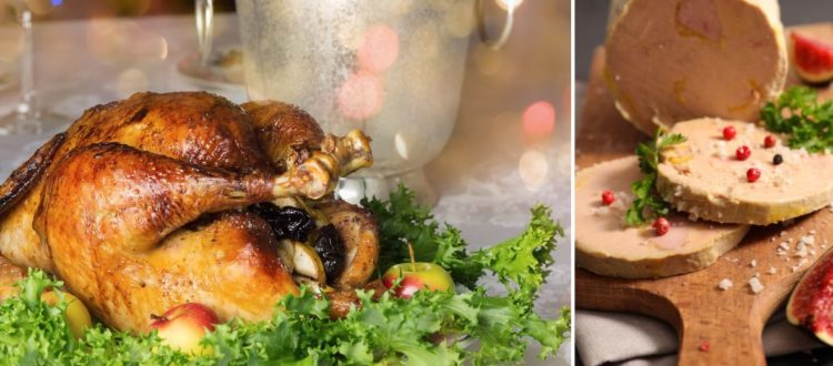 Chapon farci aux truffes et au foie gras prêt à cuire, recette festive de Noël de la Ferme de la Couture