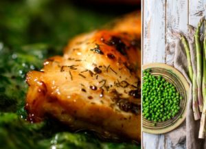 Dinde printanière aux asperges et petits pois