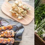 Brochettes de poulet marinées aux herbes