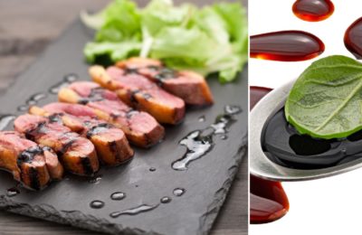 Magret de canard grillé au miel et au vinaigre balsamique