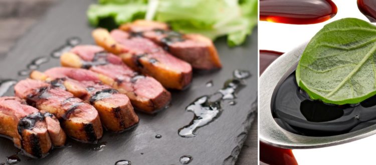 Magret de canard grillé au miel et au vinaigre balsamique