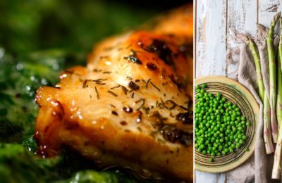 Dinde printanière aux asperges et petits pois